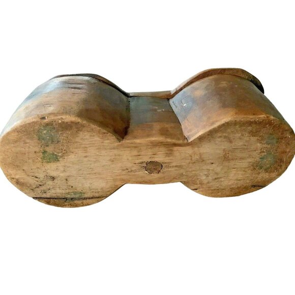 Burl wood Hand Carved Spice Box Early 19c Antique Pennsylvania Kitchenware - Picture 9 of 11